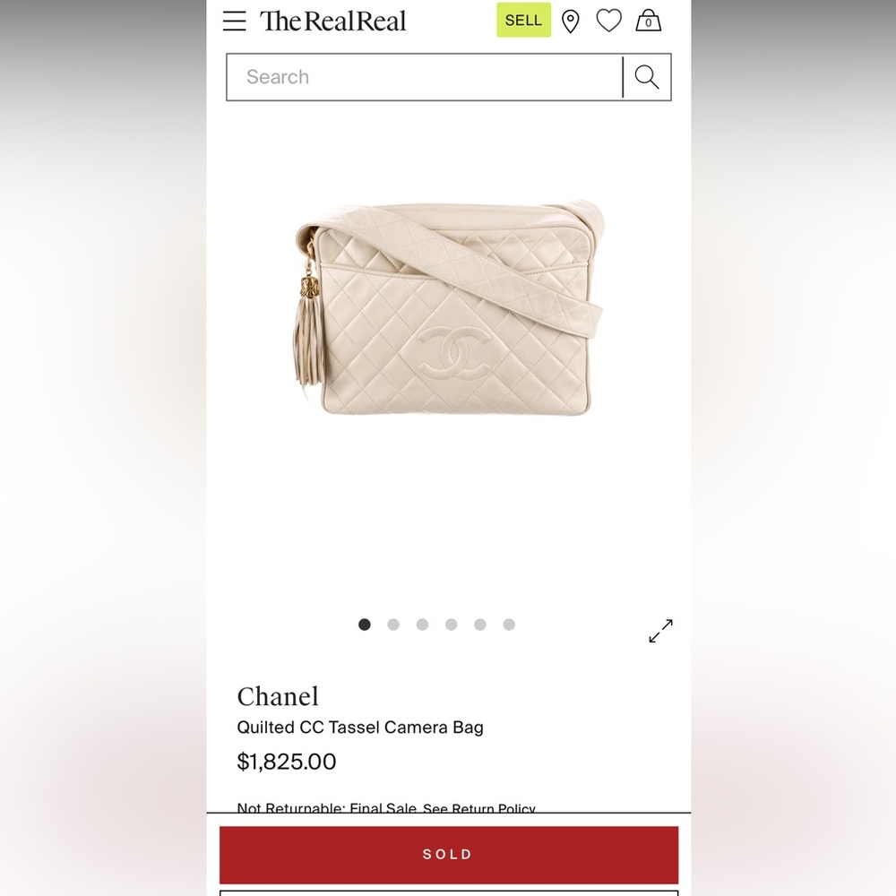 Chanel Quilted CC Tassel Camera Bag Cream /with COA - Picture 14 of 15